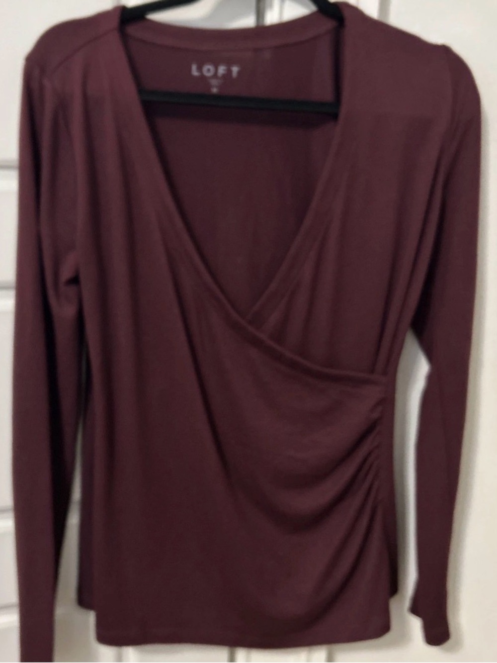 LOFT Women's Wrap-Style Long Sleeve Top
